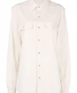 ( Nouvelle Collection ) Rick Owens 21 NATURAL Chemise En Jean à Manches Longues Femme
