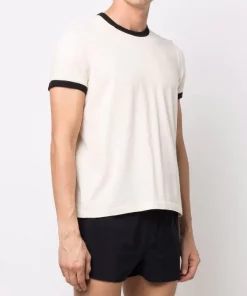 ( Nouvelle Collection ) Rick Owens T-shirt à Bords Contrastants 2109 NATURAL/BLACK 9 ( Nouvelle Collection ) Rick Owens T-shirt à Bords Contrastants 2109 NATURAL/BLACK -Rick Owens Soldes 17707273 37731984 600
