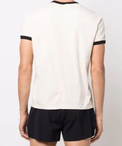 ( Nouvelle Collection ) Rick Owens T-shirt à Bords Contrastants 2109 NATURAL/BLACK 10 ( Nouvelle Collection ) Rick Owens T-shirt à Bords Contrastants 2109 NATURAL/BLACK -Rick Owens Soldes 17707273 37731986 600