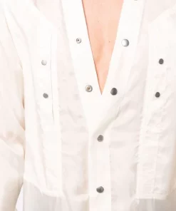 ( Nouvelle Collection ) Rick Owens Chemise Larry à Boutons Pressions Homme -Rick Owens Soldes 17707279 38446553 600