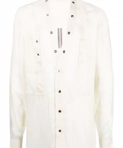 ( Nouvelle Collection ) Rick Owens Chemise Larry à Boutons Pressions Homme