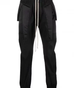 Rick Owens Pantalon De Jogging Fog à Design à Empiècements 09 BLACK