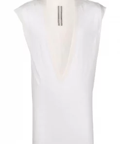 ( Nouvelle Collection ) Rick Owens Haut Dylan à Col V 21 NATURAL