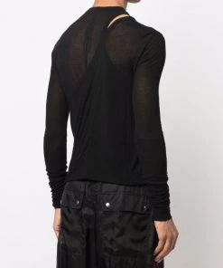 ( Nouvelle Collection ) Rick Owens T-shirt Banana Nervuré Homme -Rick Owens Soldes 17707296 37426461 600