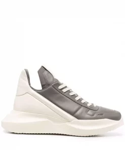 ( Nouvelle Collection ) Rick Owens Baskets à Modèle Bicolore Homme
