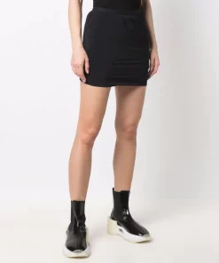 ( Nouvelle Collection ) Rick Owens Minijupe Buds à Coupe Stretch 09 BLACK -Rick Owens Soldes 17707351 37744885 600