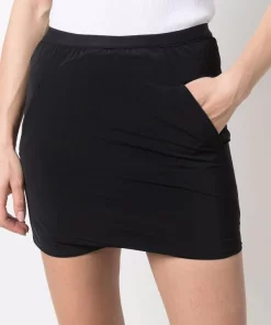 ( Nouvelle Collection ) Rick Owens Minijupe Buds à Coupe Stretch 09 BLACK -Rick Owens Soldes 17707351 37744918 600