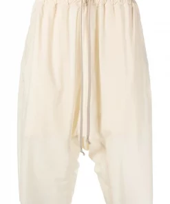 ( Nouvelle Collection ) Rick Owens 21 NATURAL Short Basket Swinger à Coupe Sarouel Homme