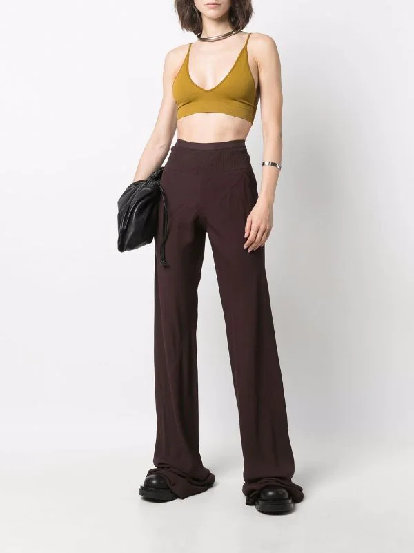 ( Nouvelle Collection ) Rick Owens Pantalon évasé Bias à Taille Haute Nervurée 64 OXBLOOD 4 ( Nouvelle Collection ) Rick Owens Pantalon évasé Bias à Taille Haute Nervurée 64 OXBLOOD – Image 2