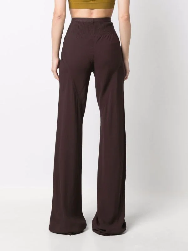 ( Nouvelle Collection ) Rick Owens Pantalon évasé Bias à Taille Haute Nervurée 64 OXBLOOD 6 ( Nouvelle Collection ) Rick Owens Pantalon évasé Bias à Taille Haute Nervurée 64 OXBLOOD – Image 4