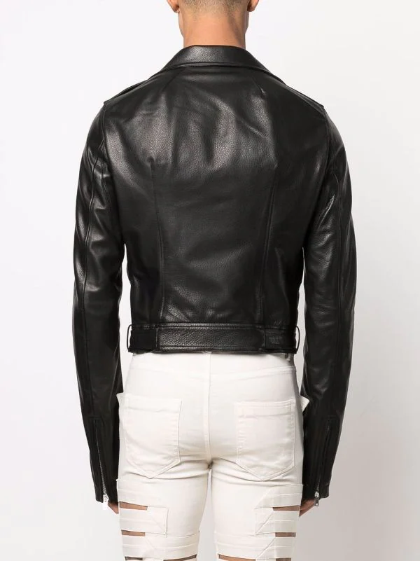( Nouvelle Collection ) Rick Owens 09 BLACK Veste Lukes Stooges En Cuir Homme 6 ( Nouvelle Collection ) Rick Owens 09 BLACK Veste Lukes Stooges En Cuir Homme – Image 4