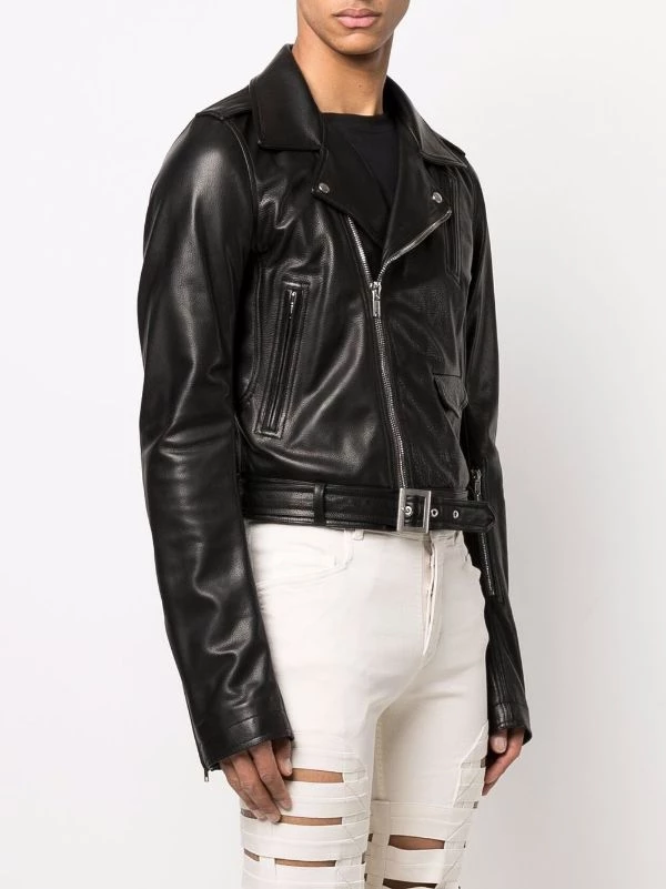 ( Nouvelle Collection ) Rick Owens 09 BLACK Veste Lukes Stooges En Cuir Homme 5 ( Nouvelle Collection ) Rick Owens 09 BLACK Veste Lukes Stooges En Cuir Homme – Image 3