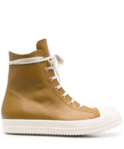 ( Nouvelle Collection ) Rick Owens 72111 SULPHATE/MILK/MILK Baskets à Lacets Homme