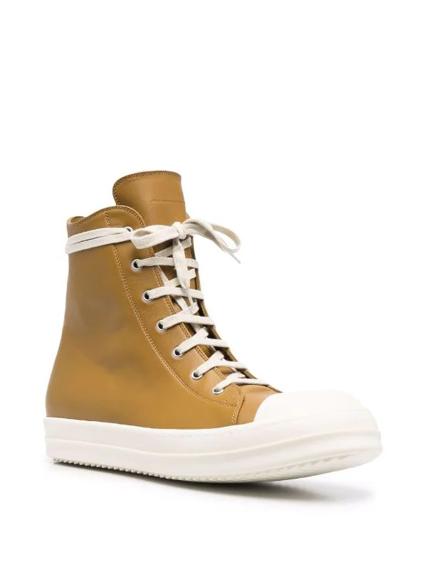 ( Nouvelle Collection ) Rick Owens 72111 SULPHATE/MILK/MILK Baskets à Lacets Homme 4 ( Nouvelle Collection ) Rick Owens 72111 SULPHATE/MILK/MILK Baskets à Lacets Homme – Image 2