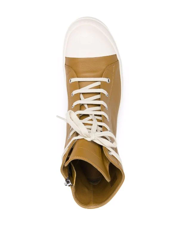 ( Nouvelle Collection ) Rick Owens 72111 SULPHATE/MILK/MILK Baskets à Lacets Homme 6 ( Nouvelle Collection ) Rick Owens 72111 SULPHATE/MILK/MILK Baskets à Lacets Homme – Image 4