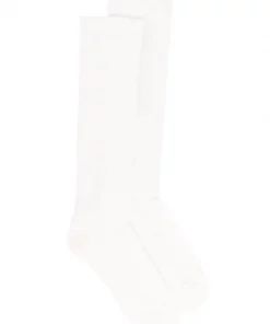 ( Nouvelle Collection ) Rick Owens Chaussettes Drkshdw Nervurées 119 MILK/BLACK
