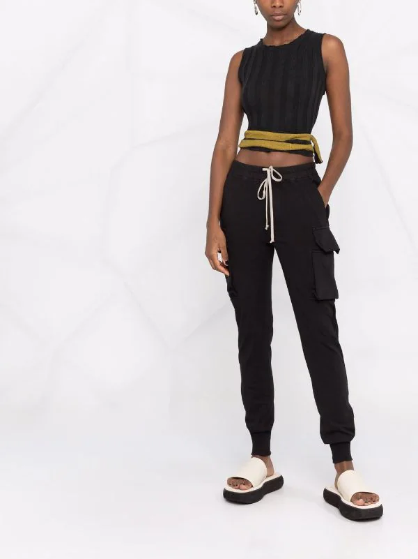 ( Nouvelle Collection ) Rick Owens 09 BLACK Pantalon De Jogging à Lien De Resserrage Femme 4 ( Nouvelle Collection ) Rick Owens 09 BLACK Pantalon De Jogging à Lien De Resserrage Femme – Image 2