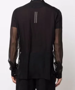 ( Nouvelle Collection ) Rick Owens Chemise Larry En Soie Homme -Rick Owens Soldes 17708000 37736899 600