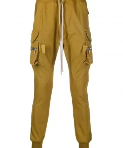 ( Nouvelle Collection ) Rick Owens Pantalon Mastodon à Poches Cargo Homme