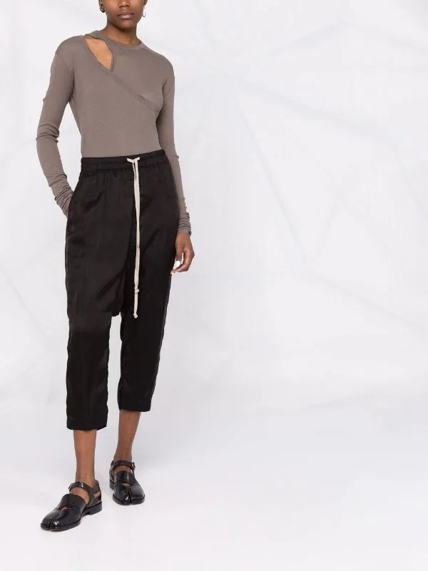 ( Nouvelle Collection ) Rick Owens Pantalon Court à Lien De Resserrage Femme 4 ( Nouvelle Collection ) Rick Owens Pantalon Court à Lien De Resserrage Femme – Image 2