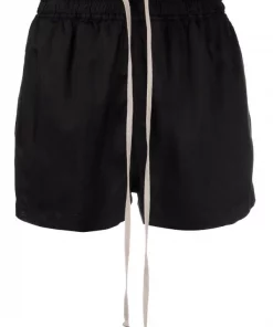 ( Nouvelle Collection ) Rick Owens Short Fog à Taille à Lien De Resserrage Femme