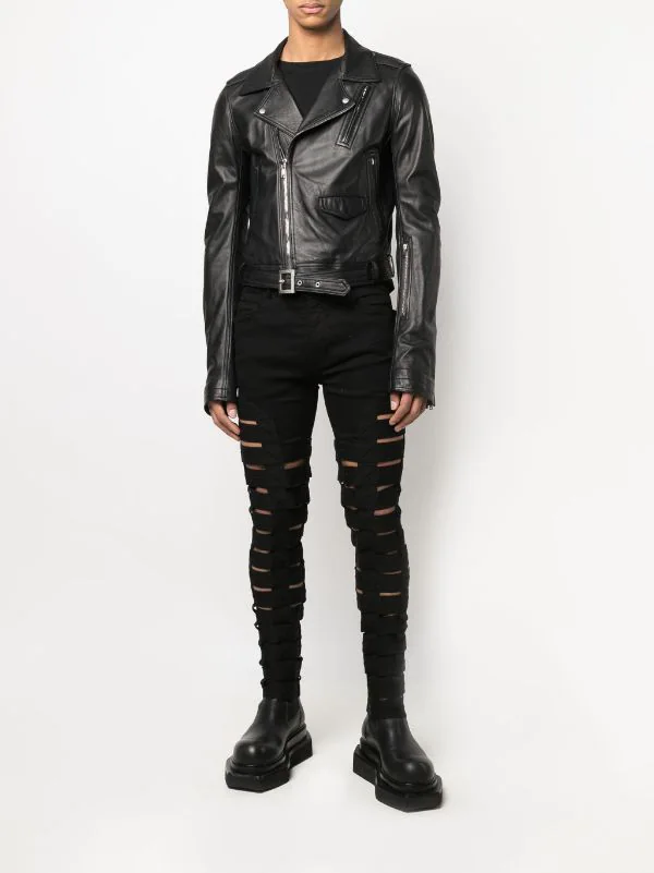 ( Nouvelle Collection ) Rick Owens 09 BLACK Veste De Moto Lukes Stooges Homme 4 ( Nouvelle Collection ) Rick Owens 09 BLACK Veste De Moto Lukes Stooges Homme – Image 2
