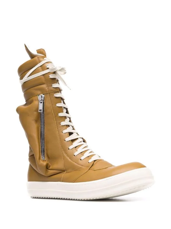 ( Nouvelle Collection ) Rick Owens Bottes Lacées à Détails De Zips 721 SULPHATE/MILK 4 ( Nouvelle Collection ) Rick Owens Bottes Lacées à Détails De Zips 721 SULPHATE/MILK – Image 2