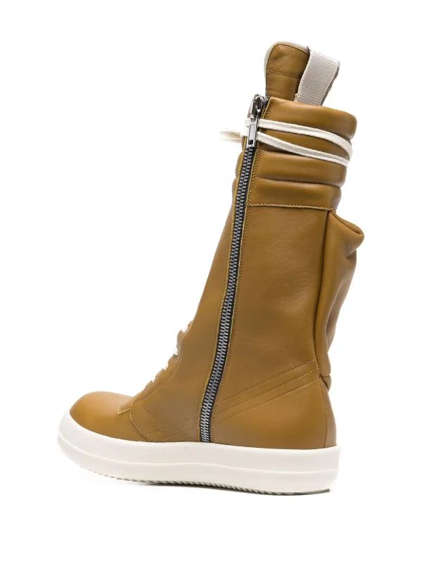 ( Nouvelle Collection ) Rick Owens Bottes Lacées à Détails De Zips 721 SULPHATE/MILK 5 ( Nouvelle Collection ) Rick Owens Bottes Lacées à Détails De Zips 721 SULPHATE/MILK – Image 3