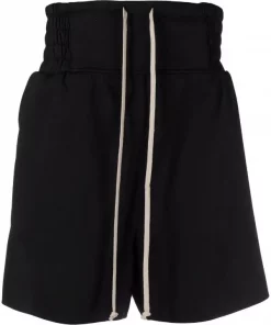 ( Nouvelle Collection ) Rick Owens Boxer à Taille élastiquée 09 BLACK