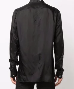 ( Nouvelle Collection ) Rick Owens Chemise Larry à Boutons Pressions Homme -Rick Owens Soldes 17708083 38447102 600