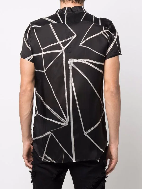 ( Nouvelle Collection ) Rick Owens Chemise Golf à Imprimé Abstrait Homme 6 ( Nouvelle Collection ) Rick Owens Chemise Golf à Imprimé Abstrait Homme – Image 4