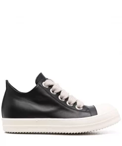 Rick Owens Baskets à Lacets 9111 BLACK/MILK/MILK