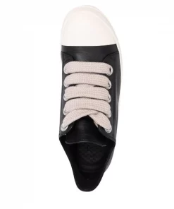 Rick Owens Baskets à Lacets 9111 BLACK/MILK/MILK -Rick Owens Soldes 17708120 37388703 600