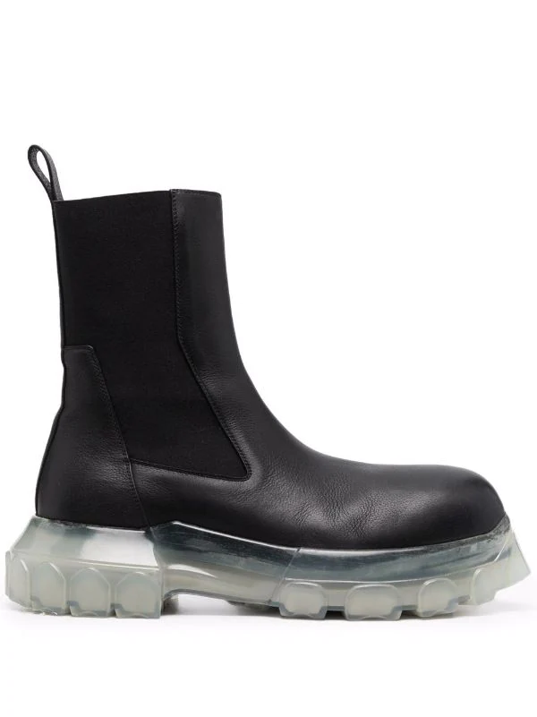 ( Nouvelle Collection ) Rick Owens 90 BLACK/CLEAR Bottes Beatle Bozo Tractor Homme 3 ( Nouvelle Collection ) Rick Owens 90 BLACK/CLEAR Bottes Beatle Bozo Tractor Homme