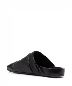 ( Nouvelle Collection ) Rick Owens Claquettes Draped Granola En Cuir Homme -Rick Owens Soldes 17708126 37387969 600