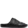 ( Nouvelle Collection ) Rick Owens Claquettes Draped Granola En Cuir Homme -Rick Owens Soldes 17708126 37388542 600