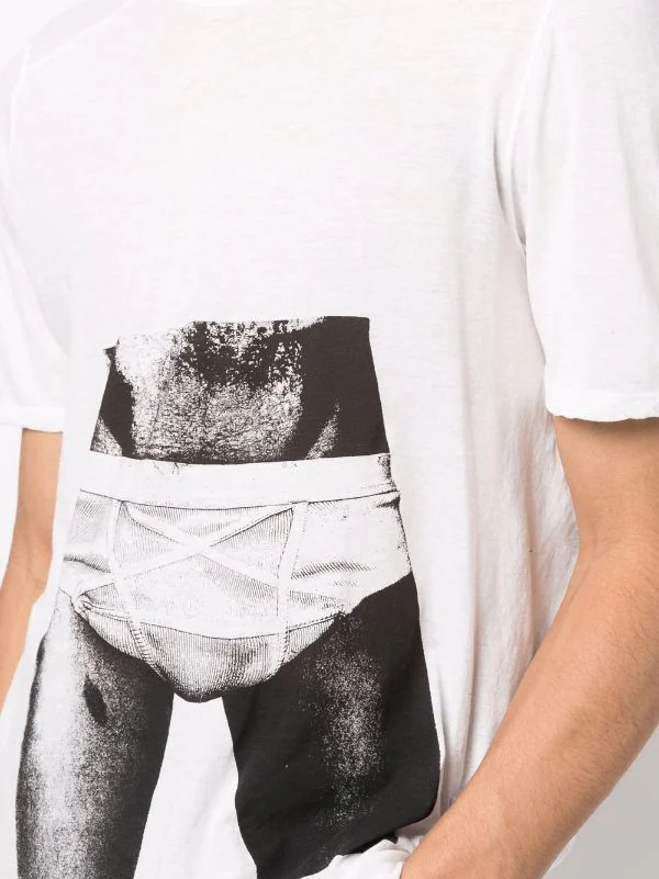 ( Nouvelle Collection ) Rick Owens T-shirt à Imprimé Graphique Homme 7 ( Nouvelle Collection ) Rick Owens T-shirt à Imprimé Graphique Homme – Image 5