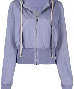 ( Nouvelle Collection ) Rick Owens Hoodie à Fermeture Zippée Femme