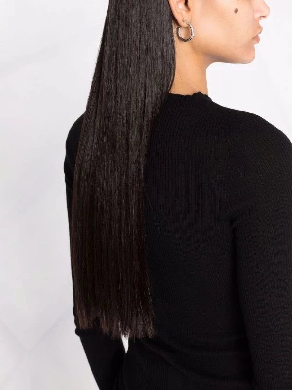 ( Nouvelle Collection ) Rick Owens Pull En Maille Nervurée 09 BLACK 5 ( Nouvelle Collection ) Rick Owens Pull En Maille Nervurée 09 BLACK – Image 3