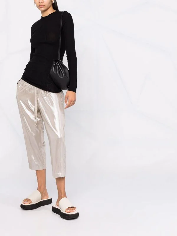 ( Nouvelle Collection ) Rick Owens Pull En Maille Nervurée 09 BLACK 4 ( Nouvelle Collection ) Rick Owens Pull En Maille Nervurée 09 BLACK – Image 2