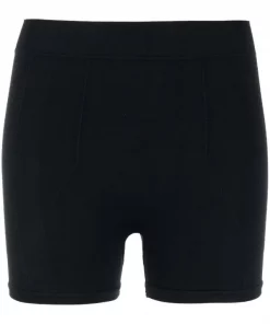 ( Nouvelle Collection ) Rick Owens Short à Détails Nervurés 09 BLACK