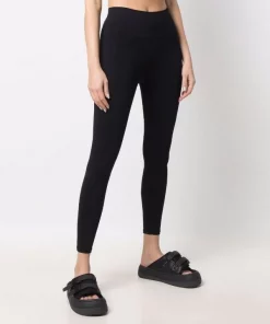 Rick Owens 09 BLACK Legging à Détails Nervurés Femme -Rick Owens Soldes 17709712 37744676 600