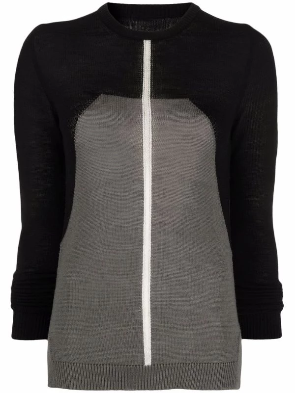 ( Nouvelle Collection ) Rick Owens 093421 BLACK/DUST/NATURAL Pull à Design Bicolore Femme 3 ( Nouvelle Collection ) Rick Owens 093421 BLACK/DUST/NATURAL Pull à Design Bicolore Femme