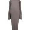 ( Nouvelle Collection ) Rick Owens Robe En Maille à Manches Drapées Femme -Rick Owens Soldes 17709725 37744670 600
