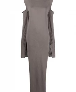 ( Nouvelle Collection ) Rick Owens Robe En Maille à Manches Drapées Femme