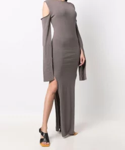 ( Nouvelle Collection ) Rick Owens Robe En Maille à Manches Drapées Femme -Rick Owens Soldes 17709725 37765759 600