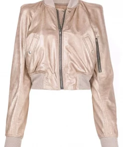 ( Nouvelle Collection ) Rick Owens Veste Crop Flight 98 WARM SILVER