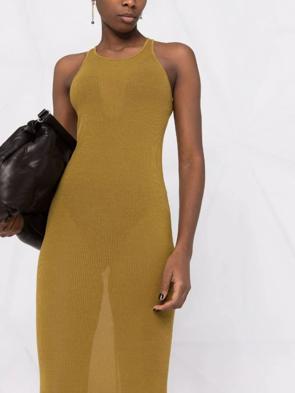 ( Nouvelle Collection ) Rick Owens Robe-débardeur En Maille Nervurée Femme 7 ( Nouvelle Collection ) Rick Owens Robe-débardeur En Maille Nervurée Femme – Image 5