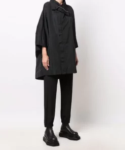 ( Nouvelle Collection ) Rick Owens Manteau à Taille Ceinturée 09 BLACK -Rick Owens Soldes 17709746 38407838 600