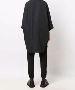( Nouvelle Collection ) Rick Owens Manteau à Taille Ceinturée 09 BLACK -Rick Owens Soldes 17709746 38407842 600